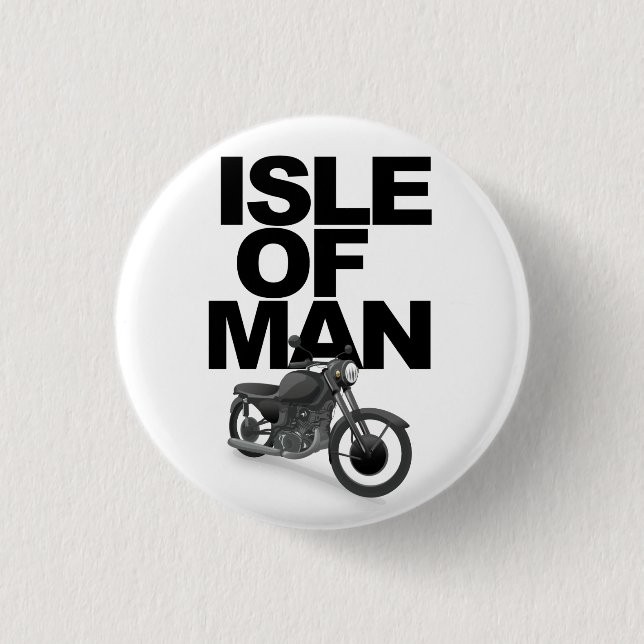 Isle of Man Motorradrennfahrer Button (Vorderseite)