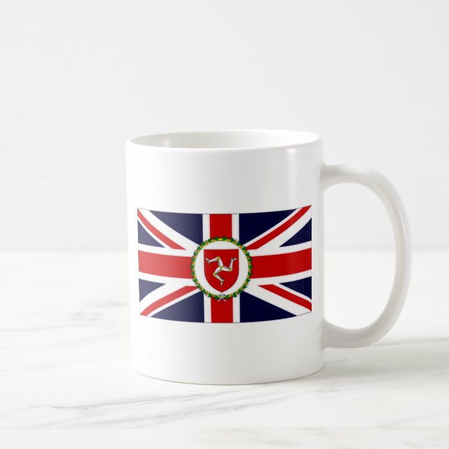 Isle of Man-Vizegouverneur-Flagge Kaffeetasse (Rechts)