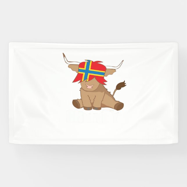 Isle of Orkney Fahne Geschenk schottischen Hochlan Banner (Horizontal)