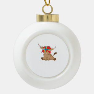 Isle of Orkney Fahne Geschenk schottischen Hochlan Keramik Kugel-Ornament