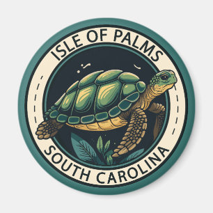 Isle of Palms South Carolina Turtle Abzeichen Magnet