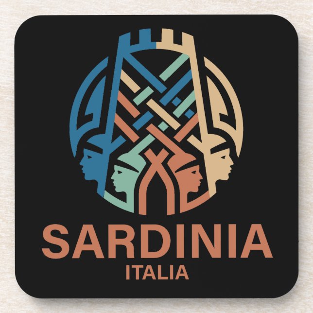 Isle of Sardinia Italy Getränkeuntersetzer (Vorderseite)