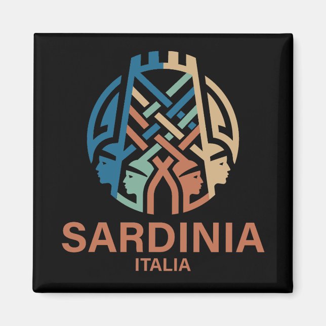 Isle of Sardinia Italy Magnet (Vorne)