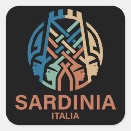 Isle of Sardinia Italy Quadratischer Aufkleber