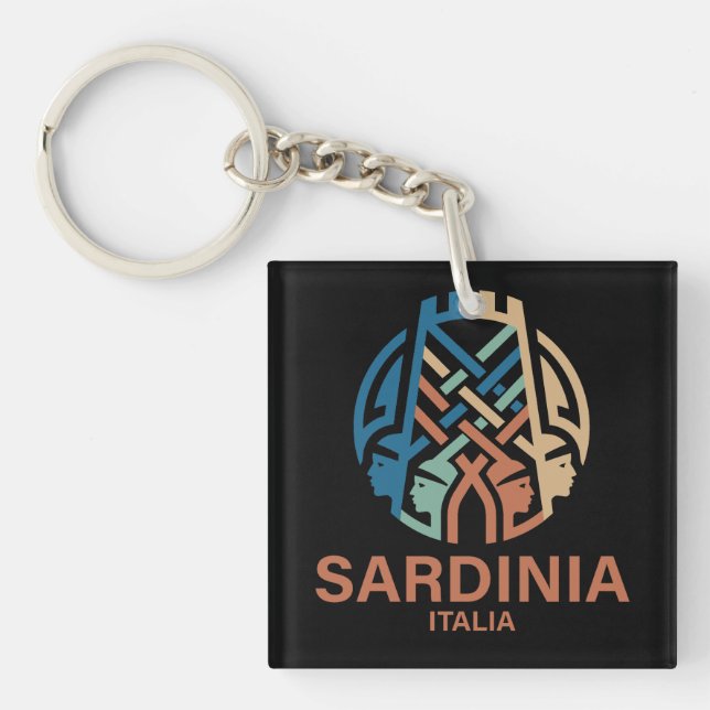 Isle of Sardinia Italy Schlüsselanhänger (Vorderseite)