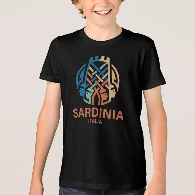 Isle of Sardinia Italy Tri-Blend Shirt (Vorderseite)