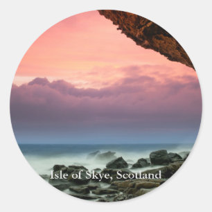 Isle of Skye, Schottland beschriftet, Runder Aufkleber