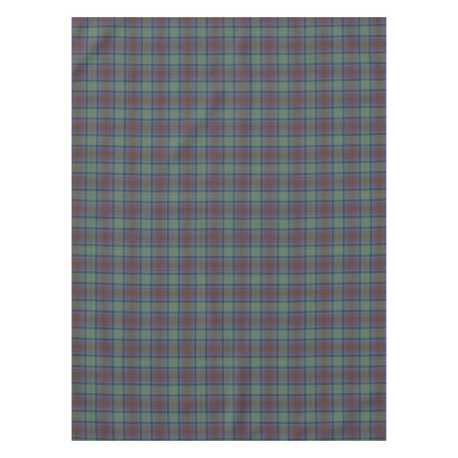 Isle of Skye Tartan Kariertes grünes Muster Tischdecke (Vorderseite)