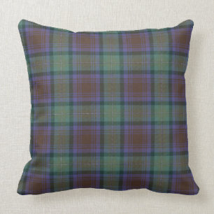 Isle Of Skye Tartan Pläd Green Black Pattern Kissen