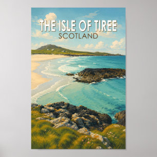 Isle of Tiree Schottland Illustration Reise Kunst Poster