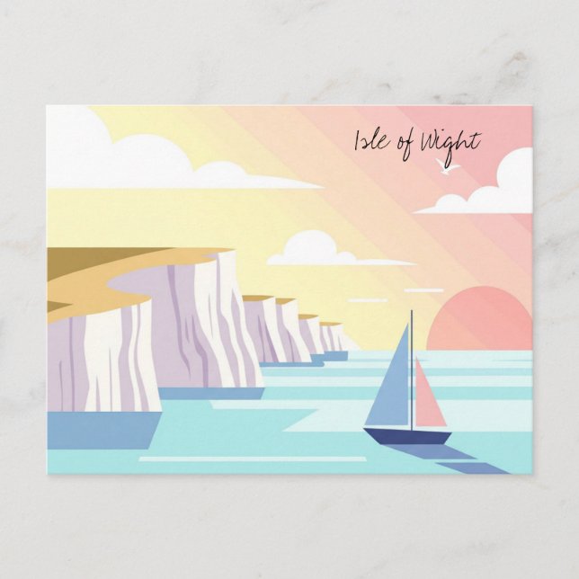Isle of Wight England Travel Postkarte (Vorderseite)