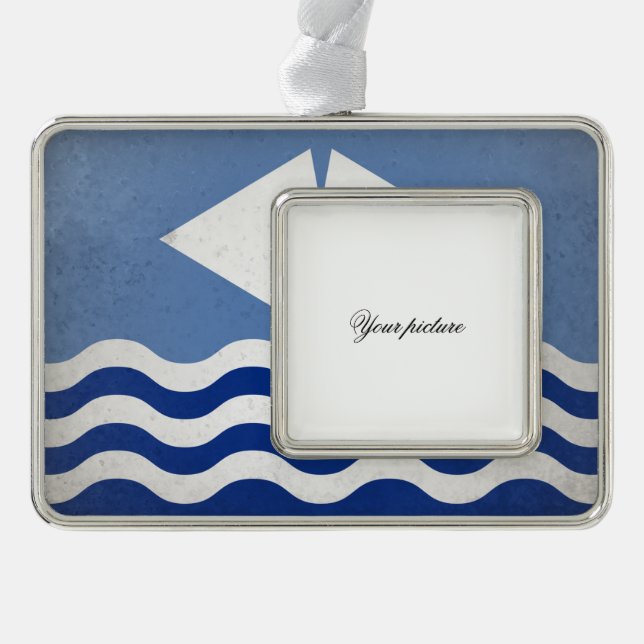 Isle of Wight Rahmen-Ornament Silber (Vorderseite)