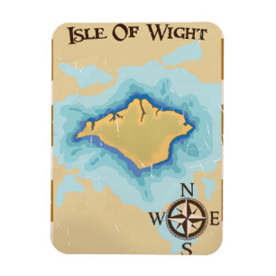 Isle of Wight Treasure Reiseplakat Magnet