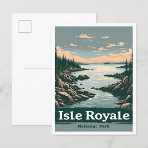 Isle Royal National Park Michigan USA Reise Postkarte