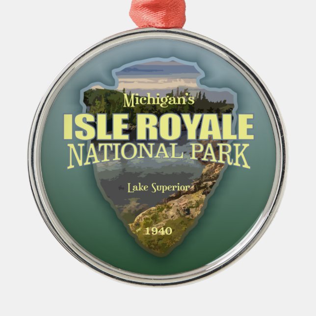 Isle Royale (arrowhead) Ornament Aus Metall (Vorne)