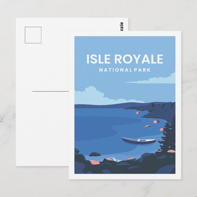 Isle Royale Famous Travel Place Postkarte (Vorne/Hinten)