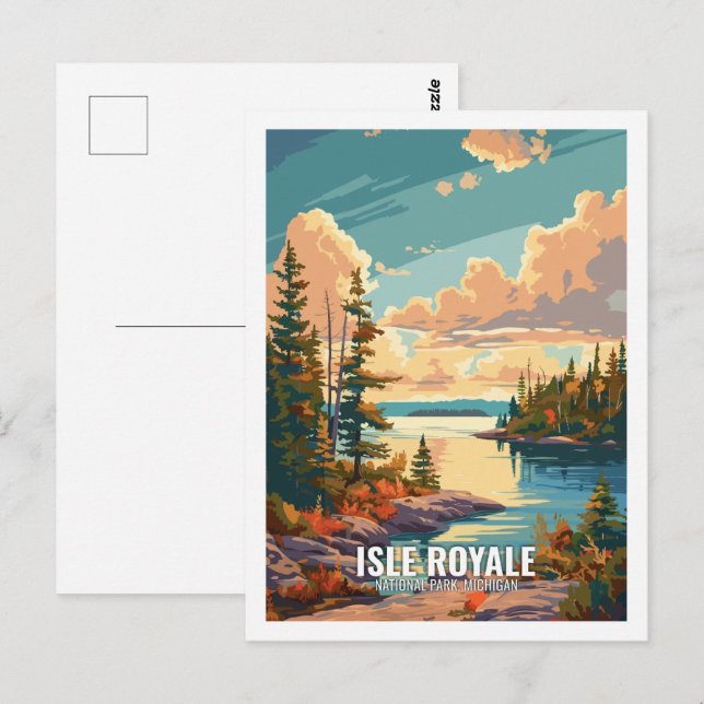 Isle Royale National Park Michigan USA Postkarte (Vorne/Hinten)