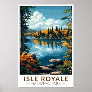 Isle Royale National Park Reise Kunst Vintage Poster