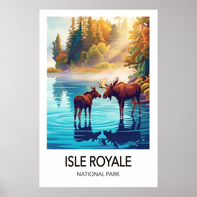 Isle Royale National Park Travel Poster (Devant)