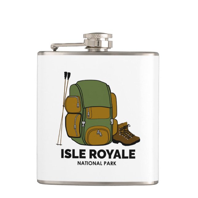 Isle Royale Nationalpark - Backpack Flachmann (Vorderseite)