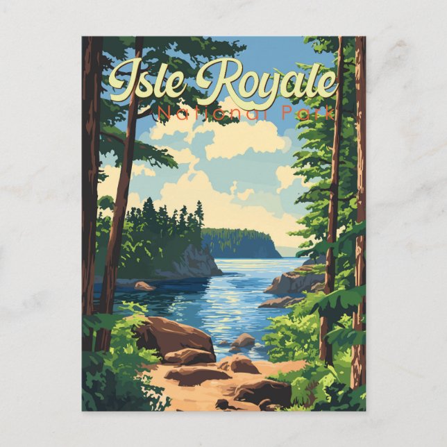 Isle Royale Nationalpark California Postkarte (Vorderseite)