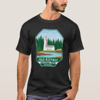 Isle Royale Nationalpark Lighthouse Retro Emblem