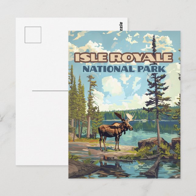 Isle Royale Nationalpark Michigan Postkarte (Vorne/Hinten)