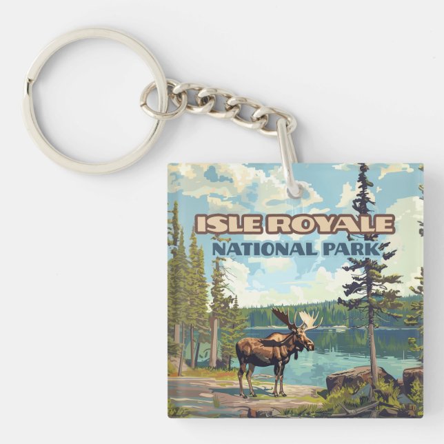 Isle Royale Nationalpark Michigan Schlüsselanhänger (Vorderseite)