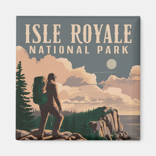 Isle Royale Nationalpark Zurpackung Reisen Art Magnet