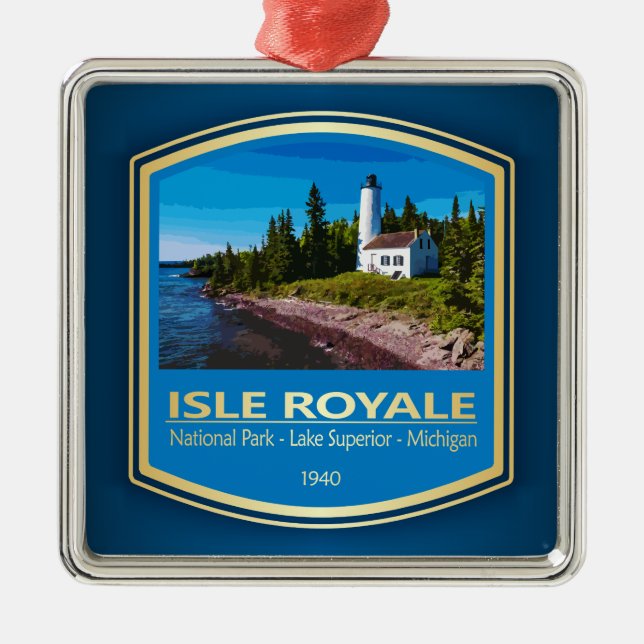 Isle Royale NP (PF1) Ornament Aus Metall (Vorne)