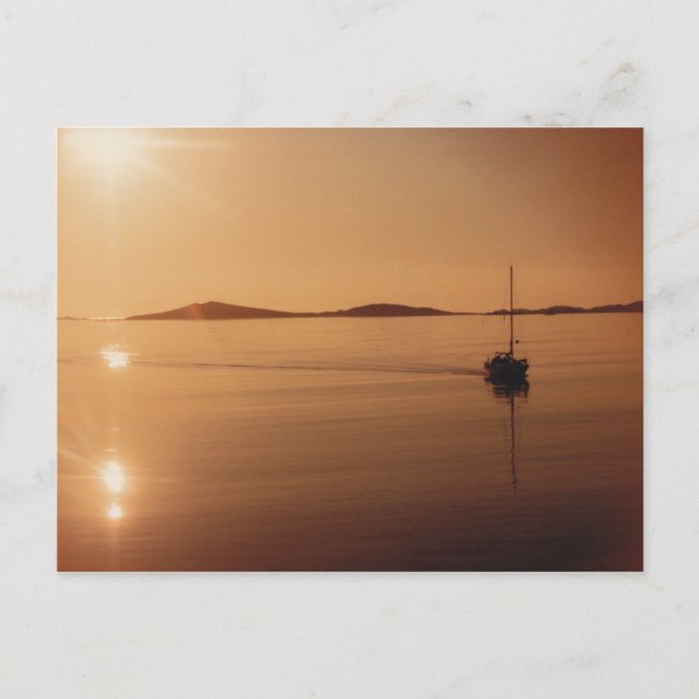 Isles of Scilly Sunset Postcard Postkarte (Vorderseite)