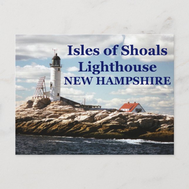 Isles of Shoals Lighthouse, New Hampshire Postcard Postkarte (Vorderseite)