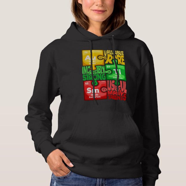 Ism Puzzle Chemistry Time Table Elements Autismus  Hoodie (Vorderseite)