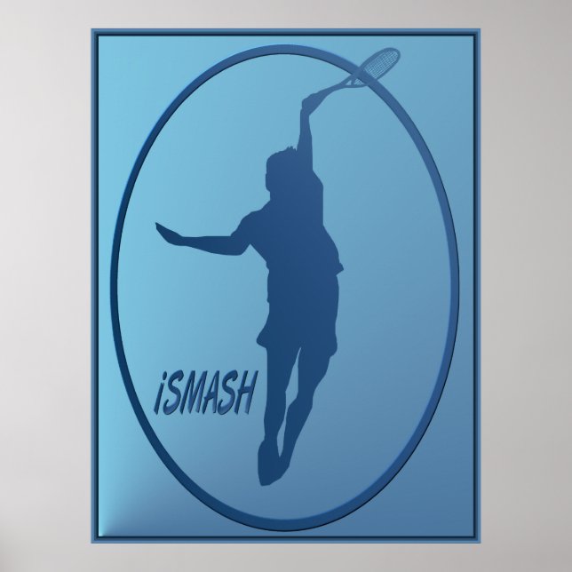 iSMASH Tennis gerahmt Poster (Vorne)
