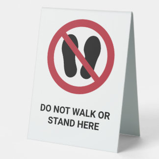 ISO7010-Verbotszeichen nicht laufen oder stehen Tischaufsteller