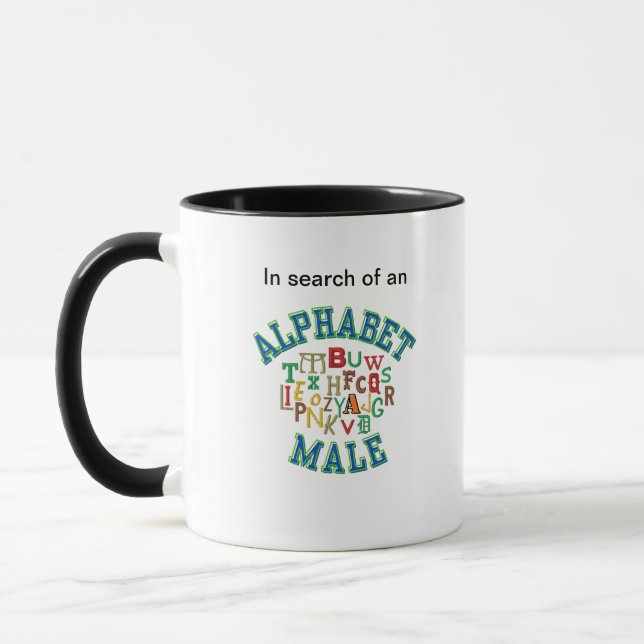 iso AlphaBet Tasse für männlichen Kaffee (Links)