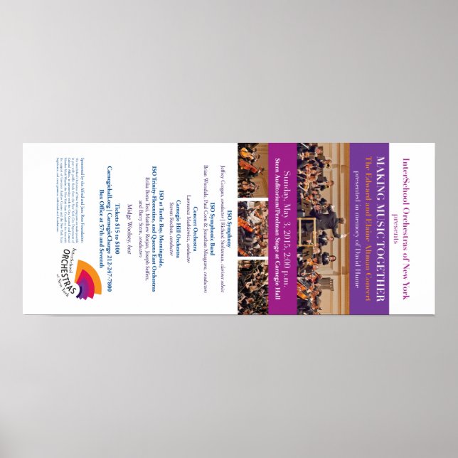 ISO in Carnegie Hall Poster (Vorne)