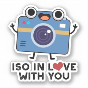 ISO in Liebe mit Ihrem lustigen Kamerapuffer Aufkleber