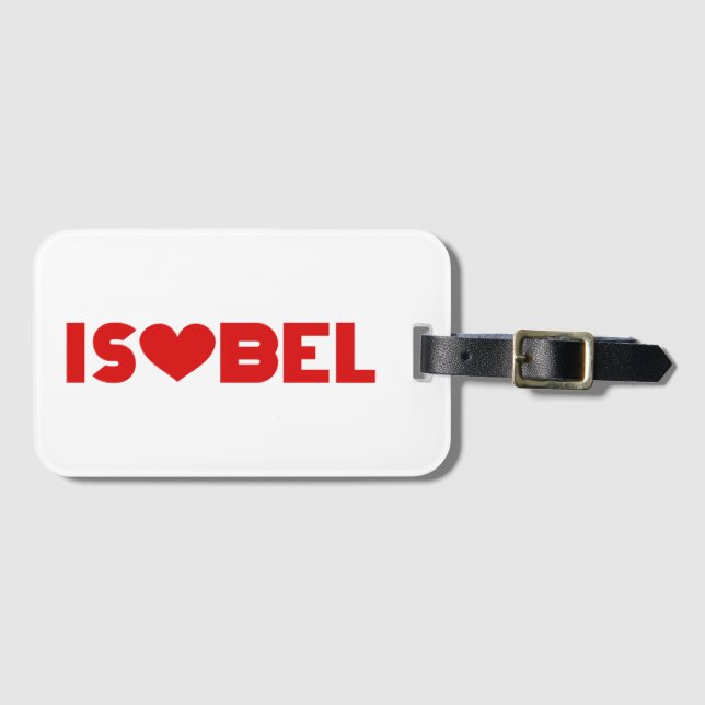 Isobel-Liebe Gepäckanhänger (Vorderseite (Horizontal))