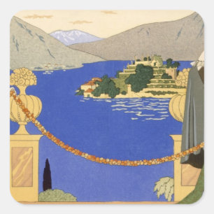 Isola Bella, Abendskleider entwarf durch Redfern, Quadratischer Aufkleber