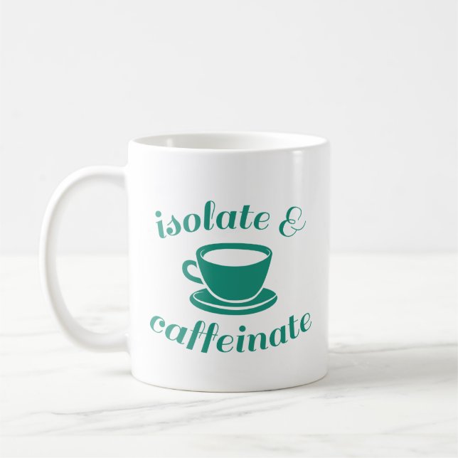 Isolat und Caffeinat Kaffeetasse (Links)