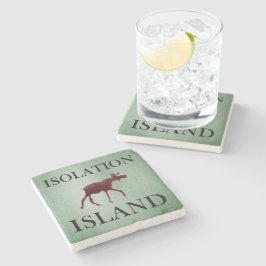 Isolation Island Hinweis Steinuntersetzer
