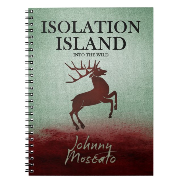 Isolation Island Hirsch Design Notizblock (Vorderseite)