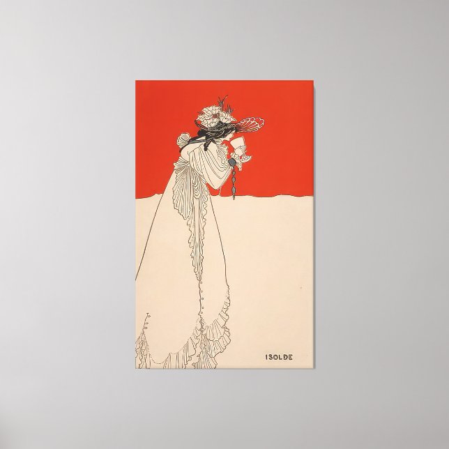 Isolde von Aubrey Beardsley Leinwanddruck (Vorderseite)
