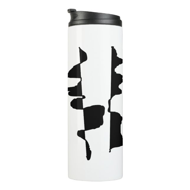 Isolierflasche Art Abstract Dual Face Thermosbecher (Nach rechts gedreht)