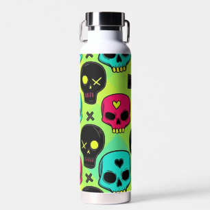 Isolierte Flasche mit Totenkopf-Muster
