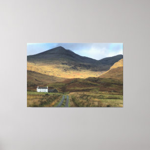 Isoliertes Bauernhaus auf der Isle of Mull, Schott Leinwanddruck