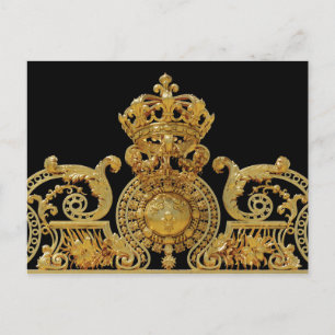 Isoliertes goldenes Tor des Schlosses von Versaill Postkarte