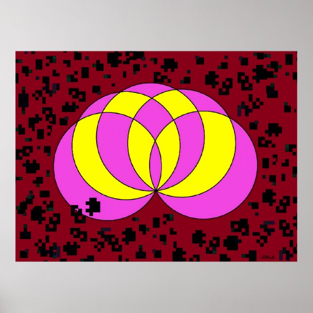Isoliertes Spiralina-Feld Poster (Vorne)