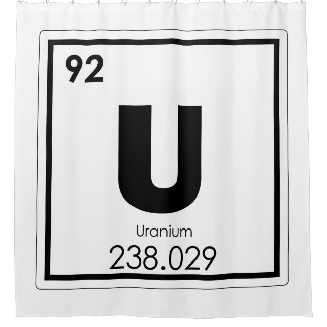 Isomalchemikalienformel für Uran Duschvorhang (Vorderseite)